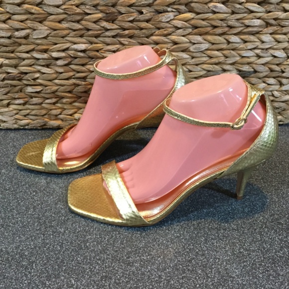 Lilly Pulitzer Gold “Natalie” Heels - Picture 5 of 15